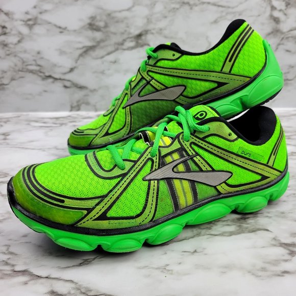 Brooks PureFlow Running Sneakers Green 7 - Picture 2 of 8